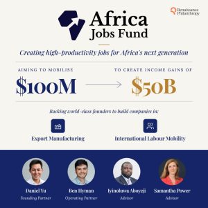 Renaissance Philanthropy launches Africa Jobs Fund