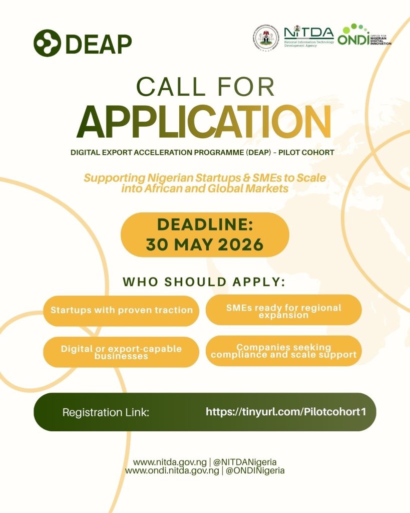 Apply for NITDA’s Digital Export Acceleration Programme  2026
