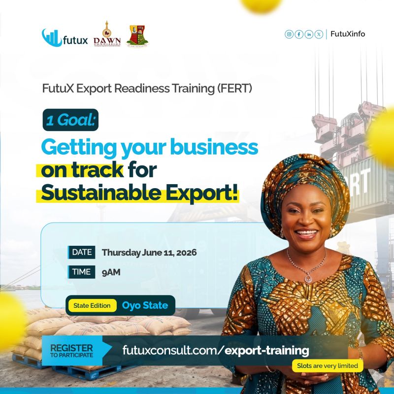 Attend the Futux Export Readiness Training for Agribusiness Stakeholders in Oyo State this June
